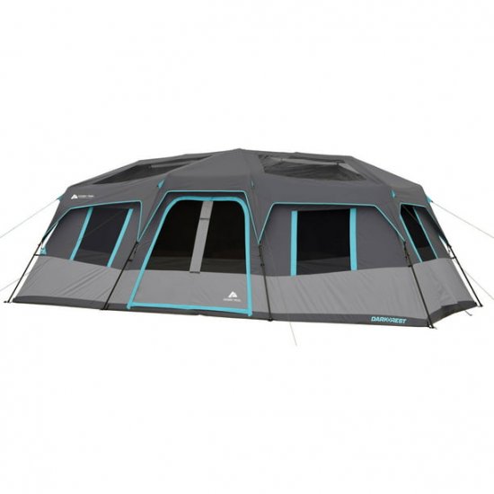 Ozark Trail 20\' x 10\'Dark Rest Instant Cabin Tent,Sleeps 12