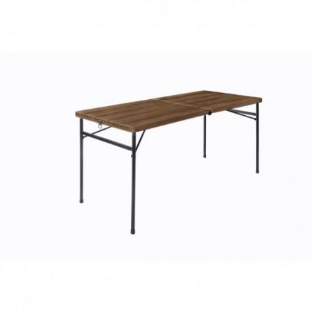Ozark Trail 5FT Wood Folding Table,Brown,60" x 25.6" x 28.93"