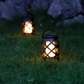 Ozark Trail LED Flame Light Lantern,100 Lumen,2 Pack,Black