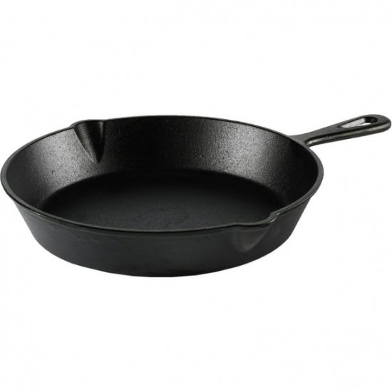 Ozark Trail 10.5\" Cast Iron Skillet with Handle and Lips