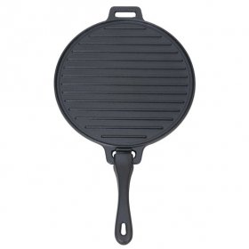 Ozark Trail 4-piece Cast Iron Skillet Set with Handles and Griddle,Pre-seasoned,6",10.5",11"