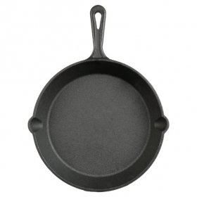 Ozark Trail 10.5" Cast Iron Skillet with Handle and Lips