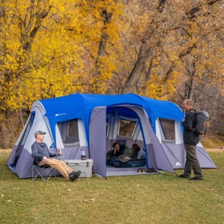 Ozark Trail 16-Person 3-Room Cabin Tent,with 3 Entrances