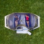 Ozark Trail 8-Person 2-Room Modified Dome Tent,with Roll-back Fly