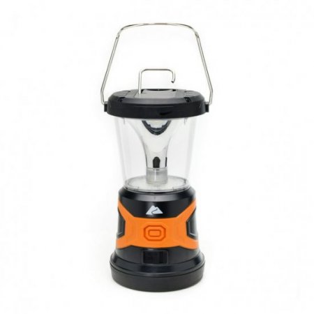 Ozark Trail 1500 Lumens LED Hybrid Power Lantern with Rechargeable Battery and Power Cord,Black