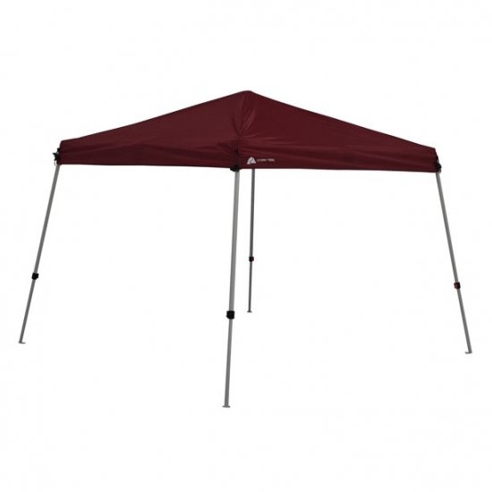 Ozark Trail 10\'FT x 10\'FT Instant Slant Leg Canopy,Watermelon Red,outdoor canopy
