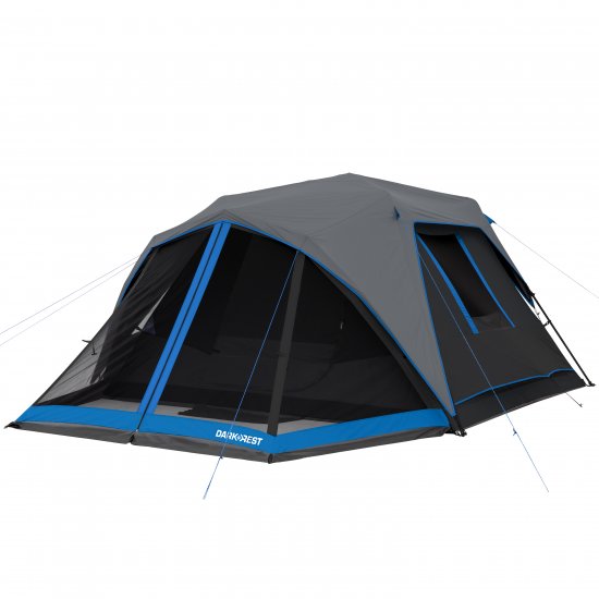 Ozark Trail 10\' x 9 6-Person Instant Dark Rest Cabin Tent with LED Lighted Poles,29.76 lbs