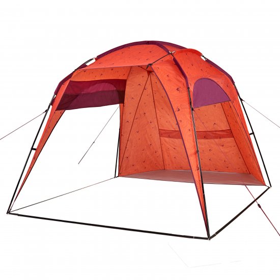 Ozark Trail Orange Sun Shelter Beach Tent,11.25\' x 8.25\' with Gear Storage and UV Protection