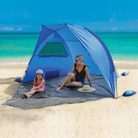 Ozark Trail 9 Ft. x 6 Ft. Privacy Sun Shelter For Beach And Park,5.9 lbs.,Blue