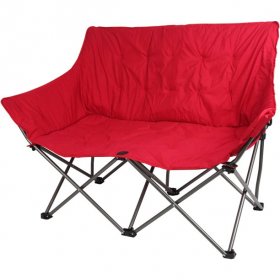 Ozark Trail Camping Love Seat Chair,Red,Adult use